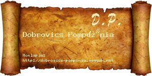 Dobrovics Pompónia névjegykártya